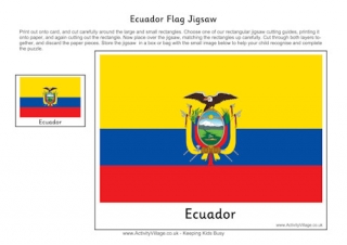 Ecuador Flag Jigsaw