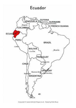 Ecuador On Map Of South America