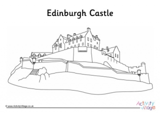 Edinburgh Castle Colouring Page