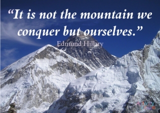Edmund Hillary Quote Poster