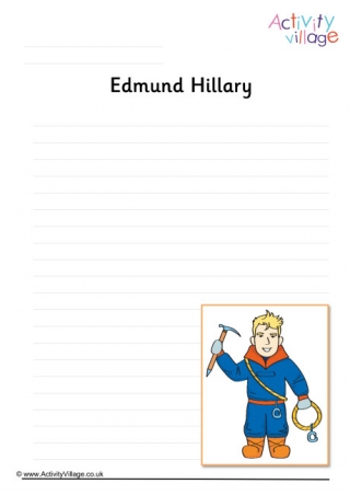 Edmund Hillary Writing Page