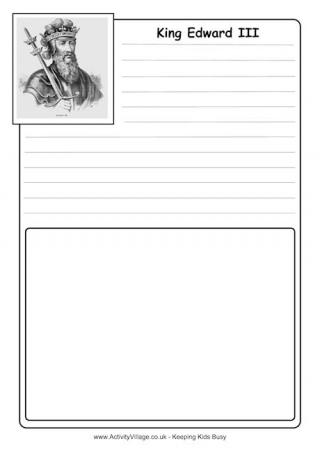 Edward III Notebooking Page