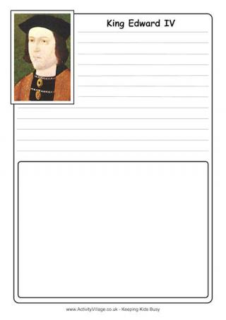 Edward IV Notebooking Page