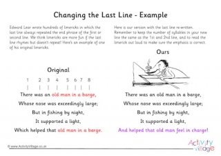 Edward Lear Limericks Worksheets Example