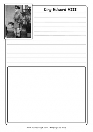 Edward VIII Notebooking Page