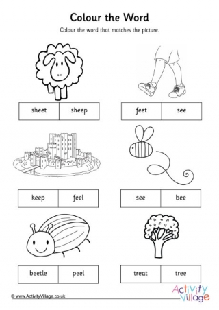 Ee Digraph Colour The Word