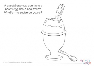 Download Boiled Egg And Soldiers Colouring Page