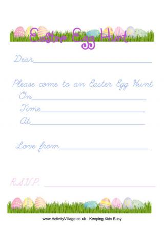 Egg Hunt Invitation