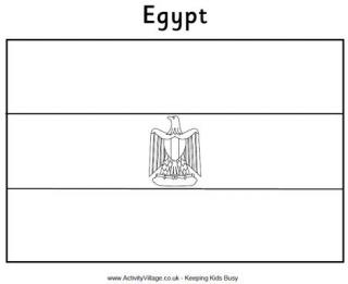 Egypt Flag Colouring Page