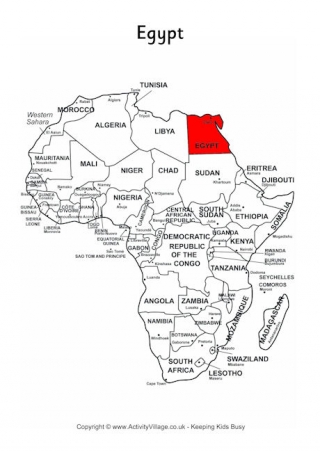 Egypt On Map Of Africa