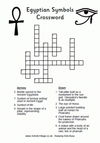 Egyptian Symbols Crossword