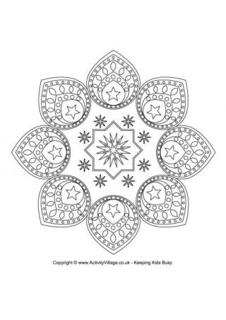 Eid Design Colouring Page 2