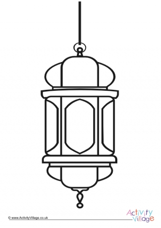 Eid Lantern Colouring Page