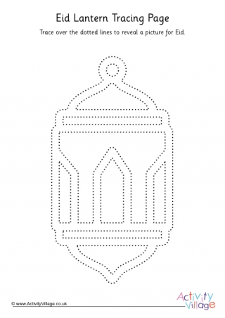 Eid Lantern Tracing Page
