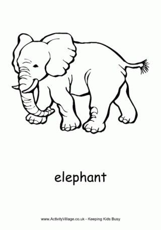 Elephant Colouring Page 3
