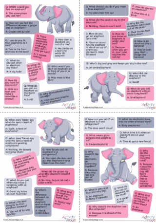 Elephant Jokes Printable