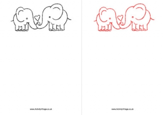 Elephant Love Note Paper