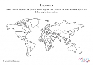 Elephant Map Worksheet 