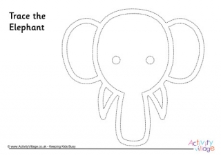 Elephant Tracing Page
