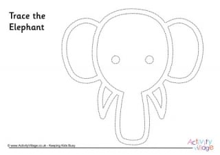 Elephant Tracing Page