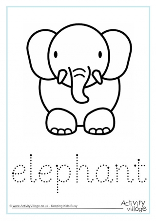 Elephant Word Tracing 