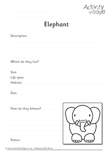 Elephant Worksheets