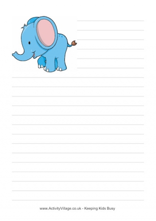 Elephant Writing Paper