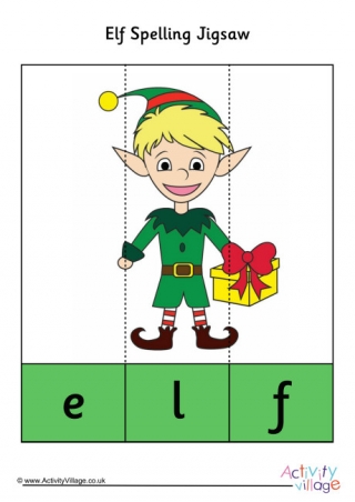 Elf Spelling Jigsaw