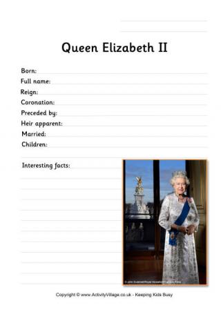 Elizabeth II Worksheet 2