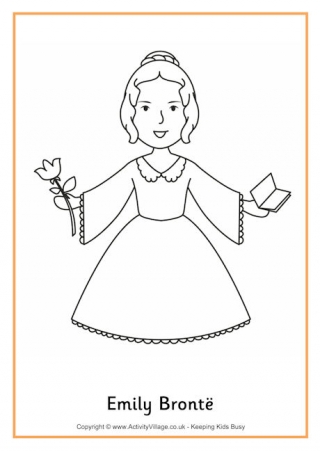 Emily Bronte Colouring Page