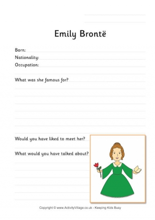 Emily Bronte Worksheet
