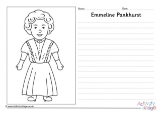 Emmeline Pankhurst Story Paper