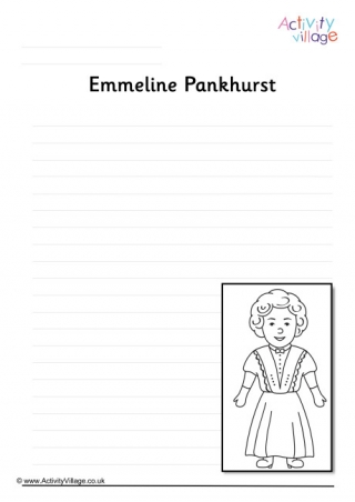 Emmeline Pankhurst Writing Page