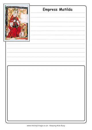 Empress Matilda Notebooking Page