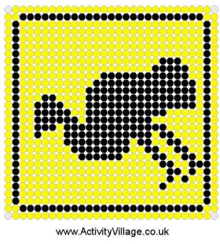 Emu Road Sign Fuse Bead Pattern