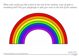 End of the Rainbow Playdough Mat