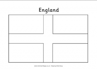 England Flag Colouring Page