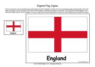 England Flag Jigsaw