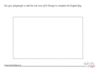 England Flag Playdough Mat