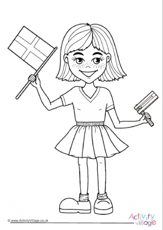 England Football Fan Colouring Page