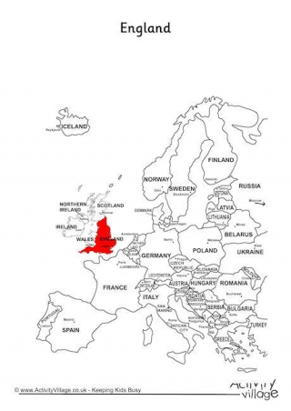 England On Map Of Europe