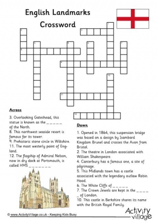 English Landmarks Crossword