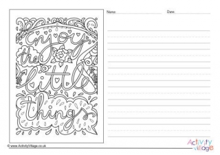 Enjoy The Little Things Story Paper