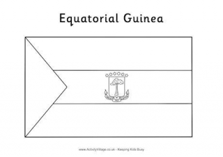 Equatorial Guinea Flag Colouring Page