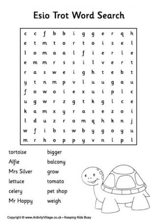 Esio Trot Word Search