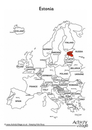 Estonia On Map Of Europe