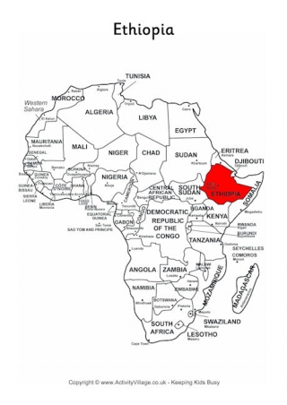 Ethiopia On Map Of Africa