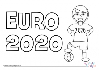 Euro 2020 Colouring Page 2