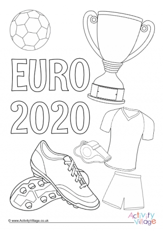 Euro 2020 Colouring Page