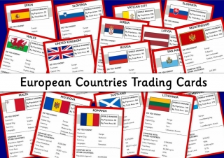 European Countries Trading Cards